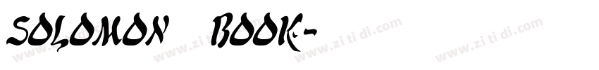 solomon book字体转换